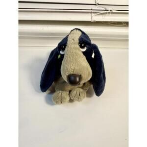 Applause Navy Blue Vintage Small Hush Puppies Basset Hound Plush Mascot
